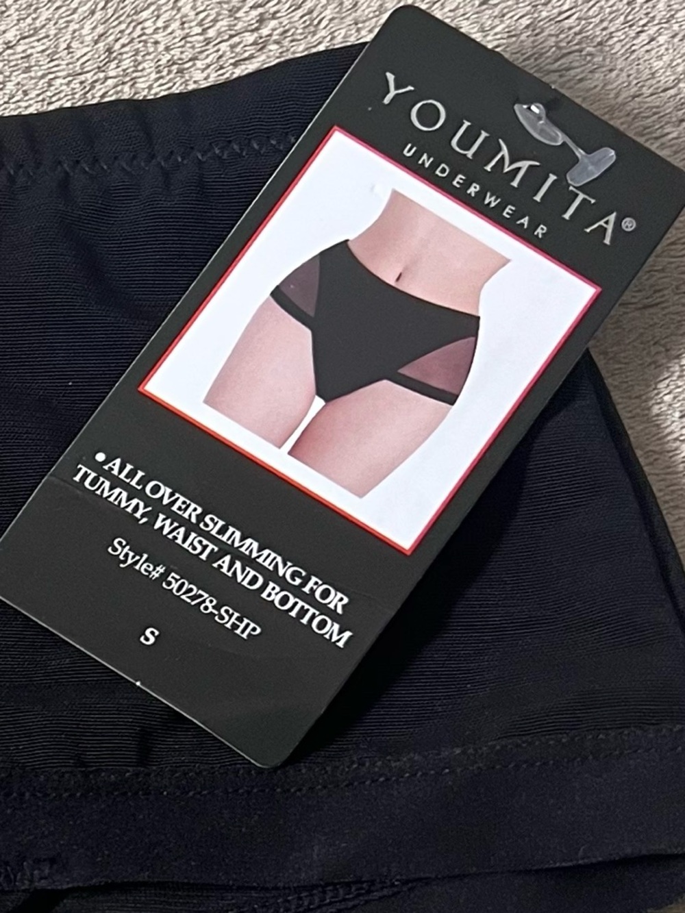 NWT Youmita High-Waist Tummy Slimming Shapewear Underwear Thong Size Small